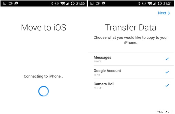Di chuyển ảnh Android sang iPhone mà không cần PC:5 cách đơn giản 