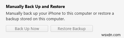 Sửa nút Sao lưu iTunes ngay bị vô hiệu hóa trên Windows 10/11:Hướng dẫn từng bước