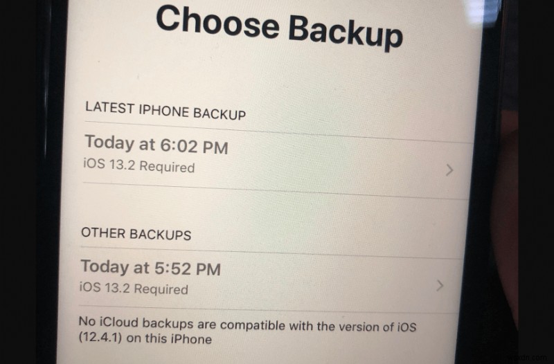 Giải quyết các vấn đề tương thích với bản sao lưu iCloud khi nâng cấp iOS 
