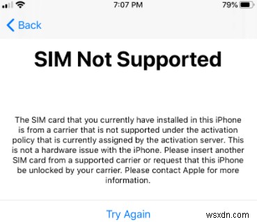 Giải quyết  SIM Not Supported  trên iPhone:Sửa lỗi kích hoạt nhanh 