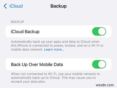 Cách sao lưu an toàn iPhone của bạn vào iCloud mà không cần Wi‑Fi