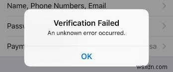 Giải quyết lỗi xác minh ID Apple:Khắc phục nhanh lỗi không xác định