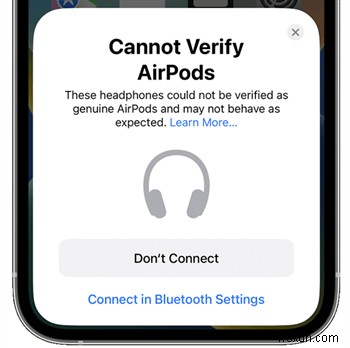 Cách khắc phục cảnh báo Không thể xác minh AirPods trên iOS 17/16/18