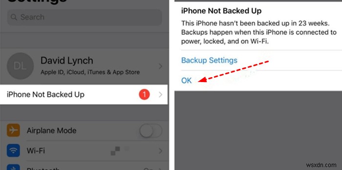Loại bỏ cảnh báo iPhone không được sao lưu :5 giải pháp đã được chứng minh