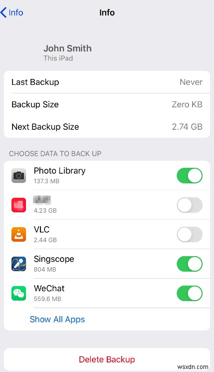 7 giải pháp giúp iPad của bạn không sao lưu được vào iCloud 