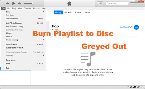 Tại sao  Ghi danh sách phát ra đĩa  bị chuyển sang màu xám trong iTunes và cách khắc phục 