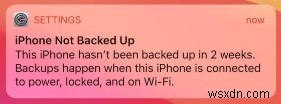 Giải quyết thông báo  iPhone không được sao lưu sau 2 tuần —Các bước đơn giản và giải pháp sao lưu 