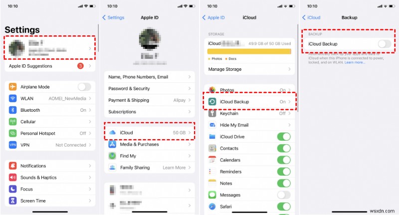Giải quyết thông báo  iPhone không được sao lưu sau 2 tuần —Các bước đơn giản và giải pháp sao lưu 