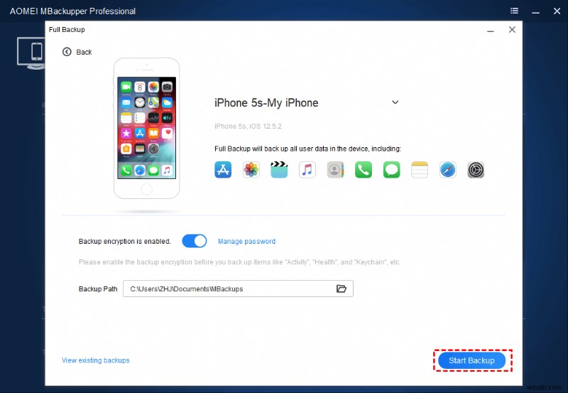 Sao lưu an toàn iPhone của bạn trên máy tính:Hai phương pháp được mã hóa 