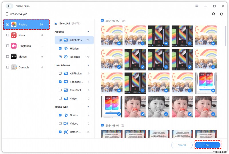 Quản lý ảnh dễ dàng:Sắp xếp album iPad thành các thư mục theo năm 