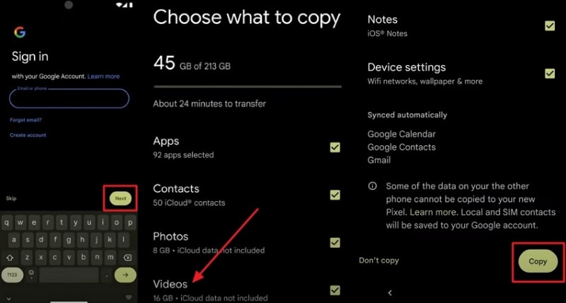 Truyền dữ liệu liền mạch:5 cách đã được chứng minh để chuyển dữ liệu iPhone của bạn sang Android sau khi thiết lập 