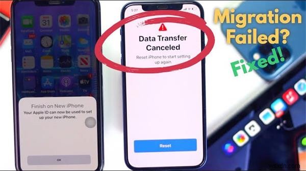 Sửa lỗi “Data Transfer Canceled” khi chuyển sang iPhone mới