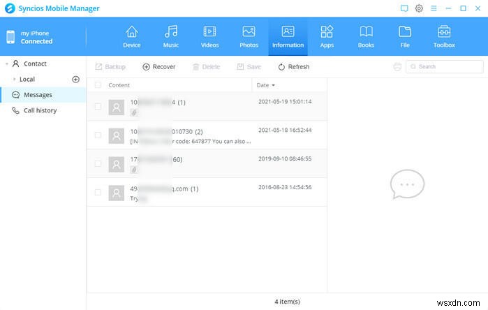In tin nhắn văn bản trên iPhone – Bao gồm các cuộc trò chuyện đã xóa – Hướng dẫn từng bước 