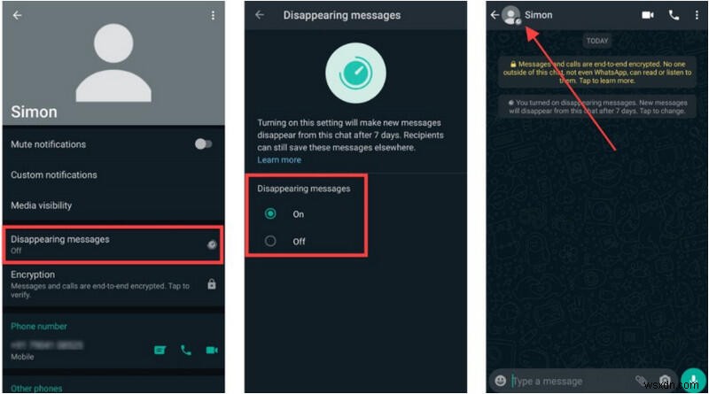 Kích hoạt tin nhắn biến mất trên WhatsApp:Hướng dẫn từng bước