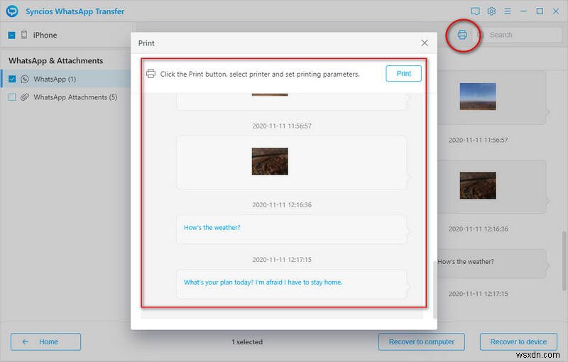 Chuyển ảnh và video WhatsApp bằng Syncios - Nhanh chóng, an toàn và dễ dàng 