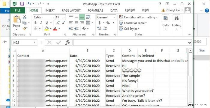Cách xuất tin nhắn WhatsApp sang Excel – Hướng dẫn từng bước