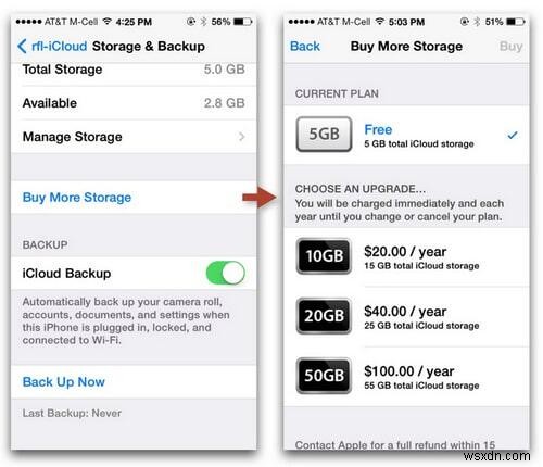 Giải quyết lỗi Không đủ dung lượng iCloud trên iPhone của bạn