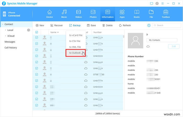 Chuyển liền mạch danh bạ iPhone và iPad sang Outlook:Hướng dẫn từng bước