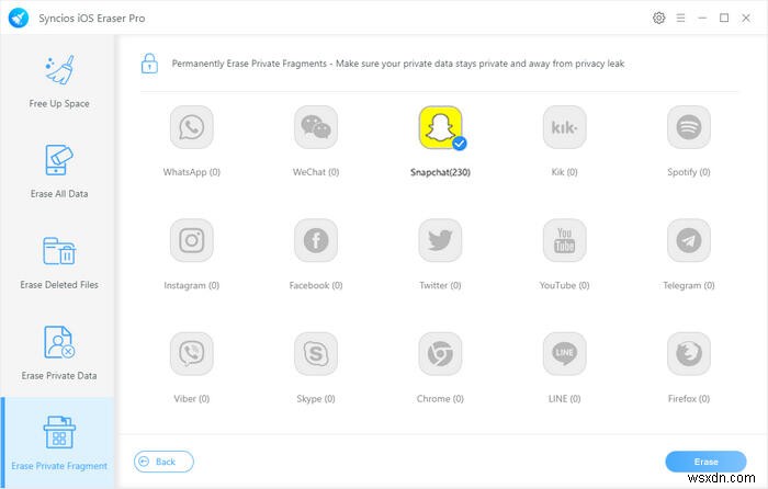 Xóa dữ liệu Snapchat một cách hiệu quả và bộ nhớ iPhone miễn phí 
