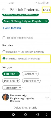 Vô hiệu hóa trạng thái  Mở làm việc  của LinkedIn một cách an toàn &kín đáo 
