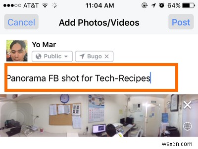 Hướng dẫn từng bước:Tải ảnh 360 độ lên Facebook từ iPhone của bạn 