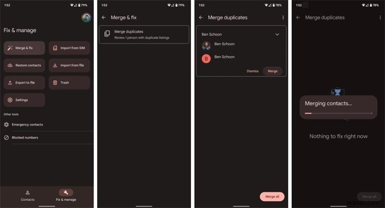 Dễ dàng hợp nhất Danh bạ Google trùng lặp trên Android và PC 