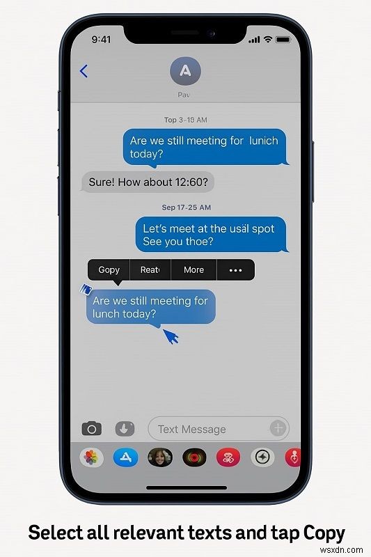 In tin nhắn văn bản cho tòa án:Hướng dẫn từng bước cho người dùng iPhone và Android 