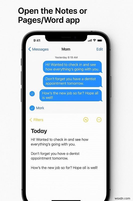 In tin nhắn văn bản cho tòa án:Hướng dẫn từng bước cho người dùng iPhone và Android 