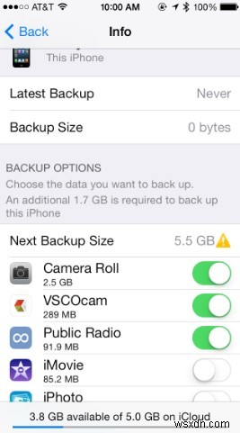 Bộ nhớ iCloud thông báo  Không đủ dung lượng  khi có nhiều – Cách chẩn đoán và giải quyết 