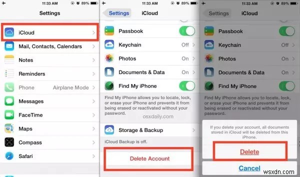 Xóa tài khoản iCloud của bạn một cách an toàn mà không mất dữ liệu 