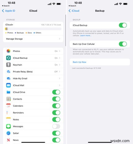 Cách giải quyết lỗi  Không thể hoàn thành bản sao lưu cuối cùng  của iCloud 
