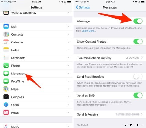 Chuyển từ iMessage sang SMS:Hướng dẫn từng bước 