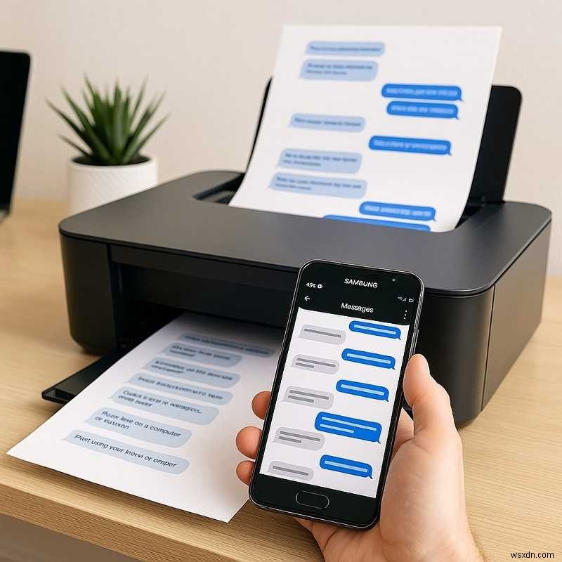 Hướng dẫn từng bước:In SMS từ điện thoại Samsung của bạn 