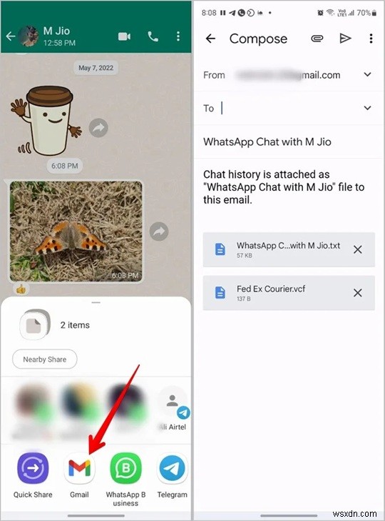 In cuộc trò chuyện WhatsApp trên Android:Phương pháp đơn giản, đáng tin cậy 