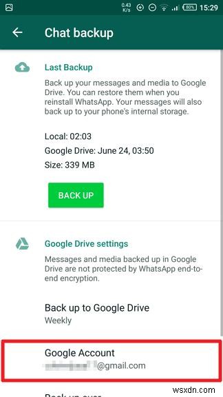 Giải quyết các bản sao lưu WhatsApp bị thiếu trên Google Drive:Hướng dẫn từng bước 