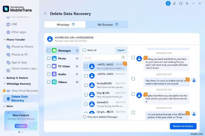Cách xem tin nhắn WhatsApp đã xóa:Kỹ thuật dễ dàng và đáng tin cậy 