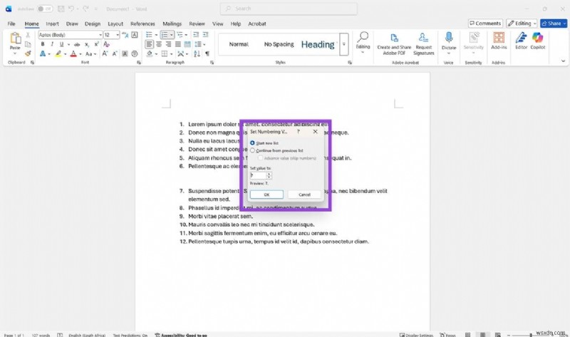 Cách đặt lại đánh số trong Microsoft Word:4 phương pháp đơn giản 