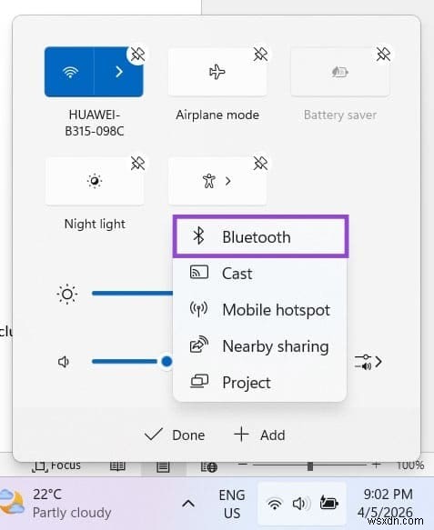 Cách khôi phục chuyển đổi Bluetooth bị thiếu trong Windows 11 