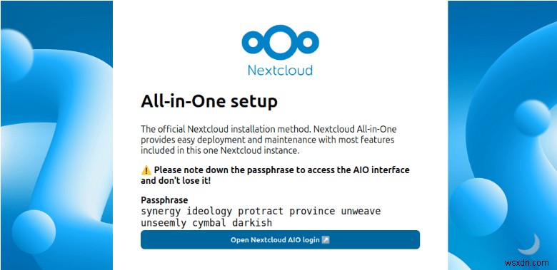 Cài đặt an toàn Nextcloud AIO trên Ubuntu:Hướng dẫn từng bước hoàn chỉnh 
