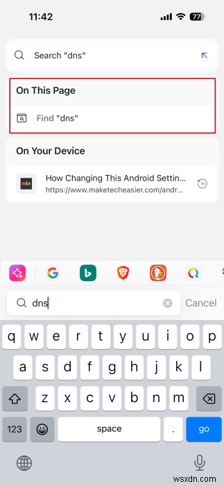 Cách tìm nhanh văn bản trên bất kỳ trang web nào bằng iPhone của bạn 