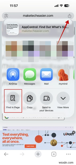 Cách tìm nhanh văn bản trên bất kỳ trang web nào bằng iPhone của bạn 