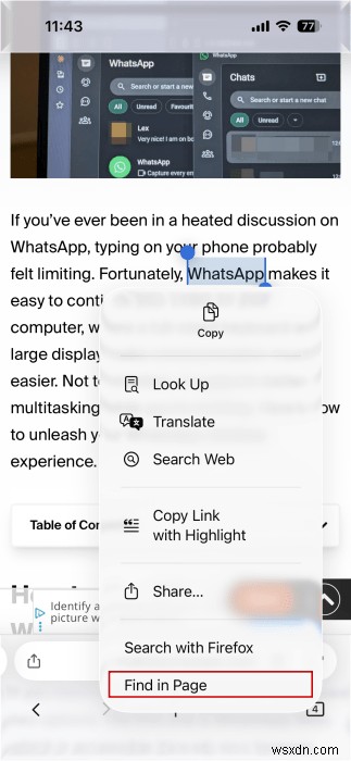 Cách tìm nhanh văn bản trên bất kỳ trang web nào bằng iPhone của bạn 