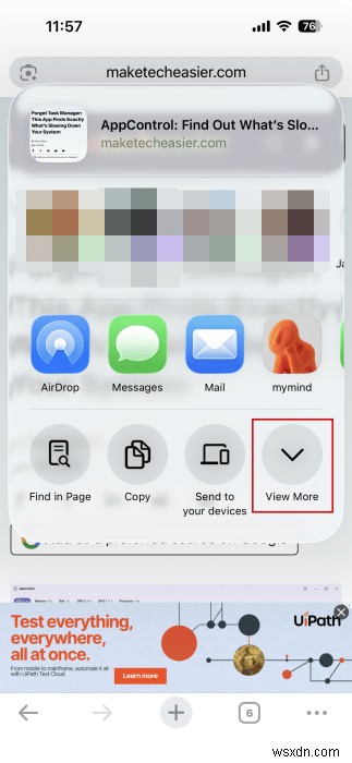 Cách tìm nhanh văn bản trên bất kỳ trang web nào bằng iPhone của bạn 