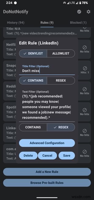 DoNotNotify:Chặn cảnh báo thư rác trên Android trong khi vẫn giữ các thông báo cần thiết 