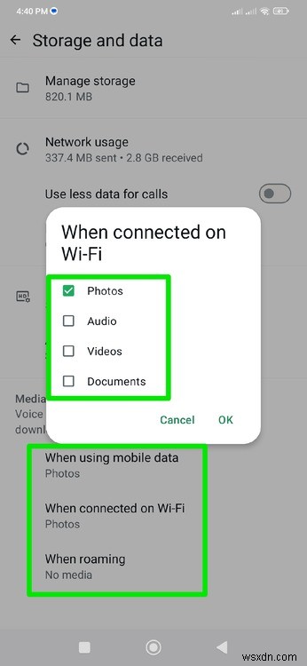 Ngăn chặn WhatsApp tự động tải xuống phương tiện và giải phóng bộ nhớ điện thoại của bạn 