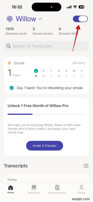 Willow:Ứng dụng bàn phím đọc chính xác nhất để nhập giọng nói đáng tin cậy 