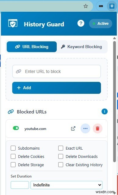 Bảo mật quá trình duyệt web của bạn:Tắt theo dõi lịch sử cho các trang web đã chọn 