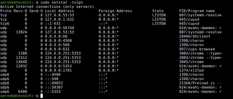 Cách giám sát các cổng TCP &UDP trong thời gian thực trên Linux 