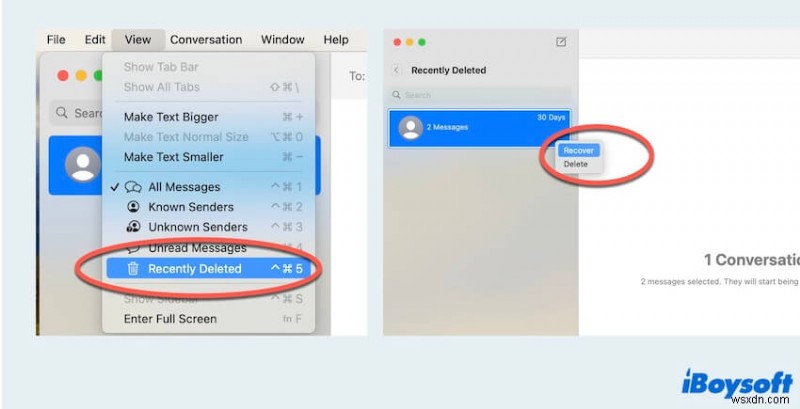 Khôi phục iMessages đã xóa trên máy Mac:Các kỹ thuật đã được chứng minh để khôi phục các cuộc hội thoại bị mất 