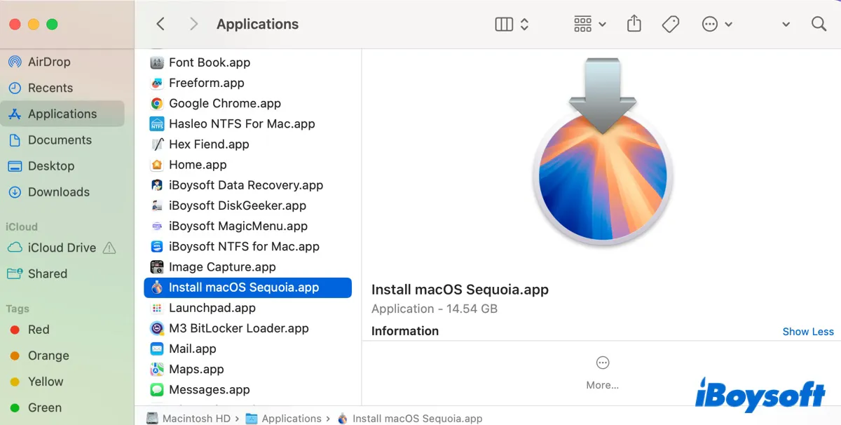 Cách tạo bộ cài đặt USB macOS 15 Sequoia có khả năng khởi động 